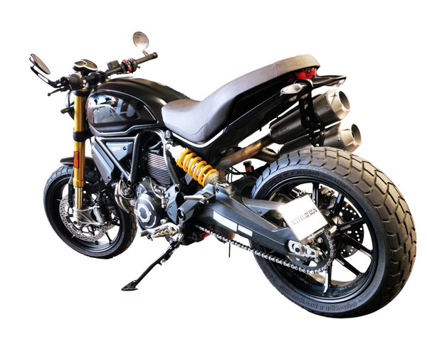 Seitenkennzeichenhalter FüR Ducati Scrambler 1100 Sport PRO Schwarz, Heck-image