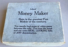 VINTAGE Money Maker Machine Adams Blank Paper to Dollar Bill Original in Box