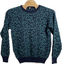 Vintage Grandpa Sweater Adult L Sweater Cosby Style Preppy Casual Black