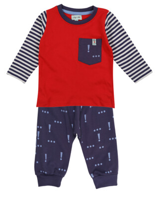 Lilly and Sid Baby Outfit Set Sweat Shirt with Joggers and Reversible Bib