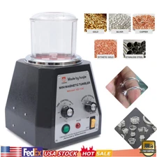 Mini Magnetic Tumbler 100mm Jewelry Polisher Finisher Machine Time Control USA