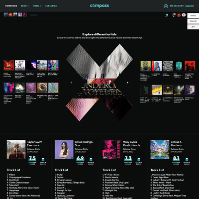 Musikkünstler-Websites-Design zum Verkauf mit kostenlosem VPS-Webhosting