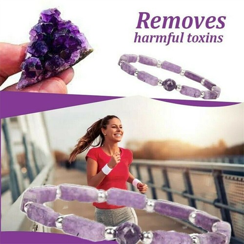Reiner Amethyst Natürliches Armband Kristallarmband Frauen Schmuck Geschenk - Bild 2 von 15