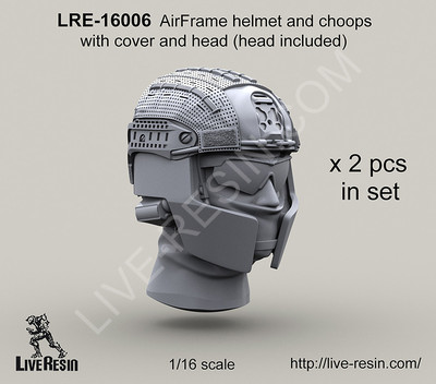 helm of obedience 1枚 Live Resin 1/16 LRE-16006 Crye Airframe Helmet with Cover