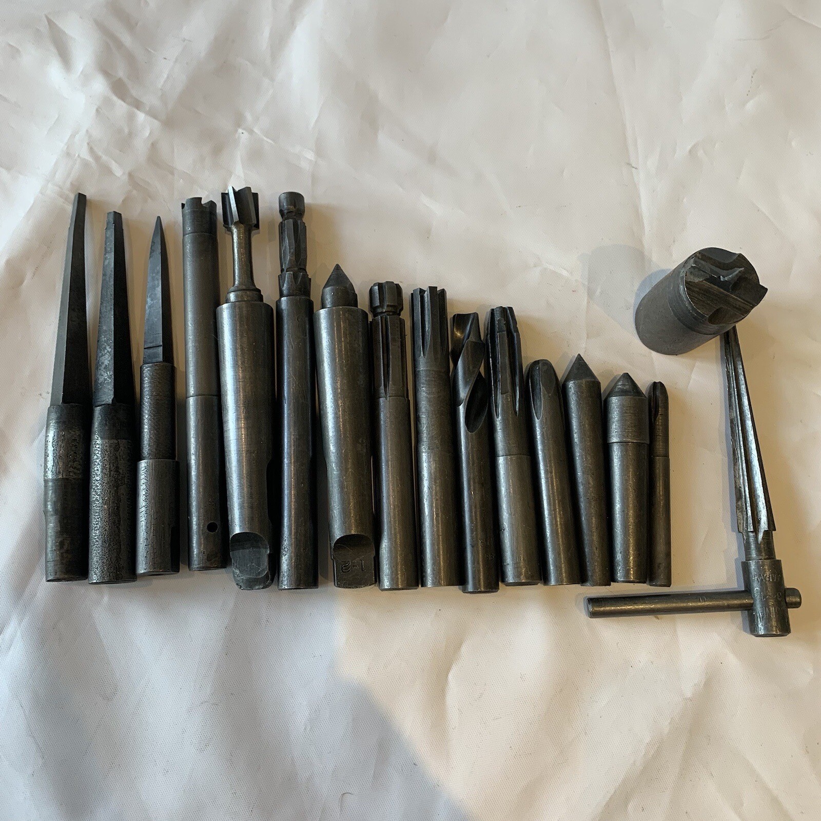 Vintage Job Lot 17 Drill Bits Milling Lathe Cutting Tools eBay