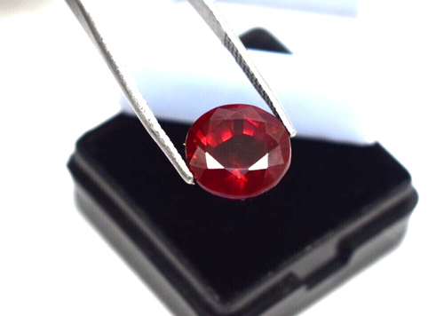 Red Gemstone Natural Ruby Natural 6.55 Ct Ruby Loose Gemstone Round Cut