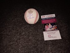 Cameron Maybin Signed 2017 World Series Baseball Romlb Jsa Houston Astros