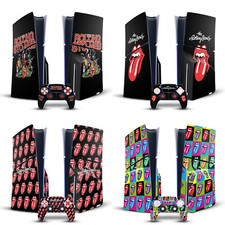 THE ROLLING STONES ART VINYL SKIN DECAL FOR PS5 SLIM DISC CONSOLE  CONTROLLER