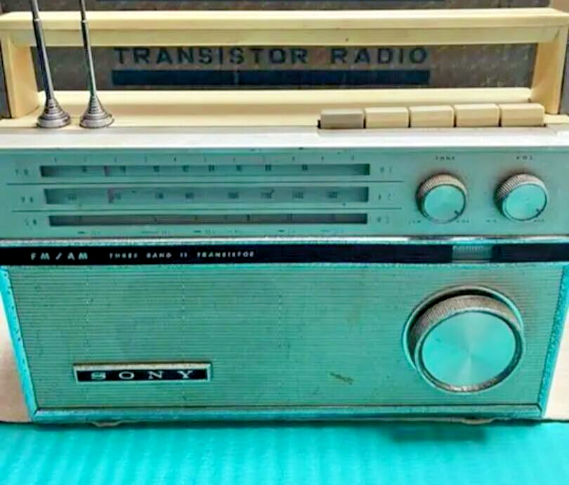 SONY 昭和39年販売　トランジスタラジオ　TFM116J SONY 3 Band Transistor Radio With box TFM-116J FM MW SW 203