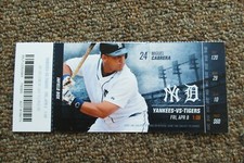 DETROIT TIGERS VS YANKEES 4/8/2016 FULL TICKET ~ HOME OPENER / MAGUEL CABRERA HR