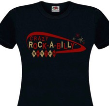 T-shirt femme ROCKABILLY Crazy Rhythm  - Rock'n'Roll Design Retro Vintage Pin-Up