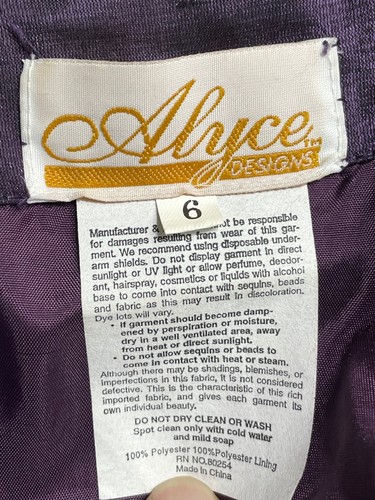 Alyce Designs Size 6 Two Piece Lavender Purple Floral Formal Prom Gown Dress - Picture 10 of 10