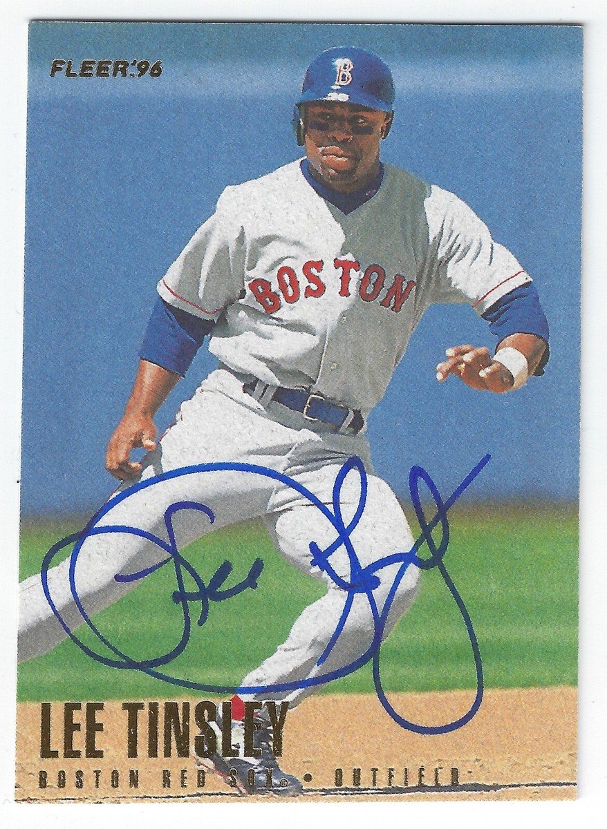 LEE TINSLEY BOSTON RED SOX SIGNED CARD SEATTLE MARINERS