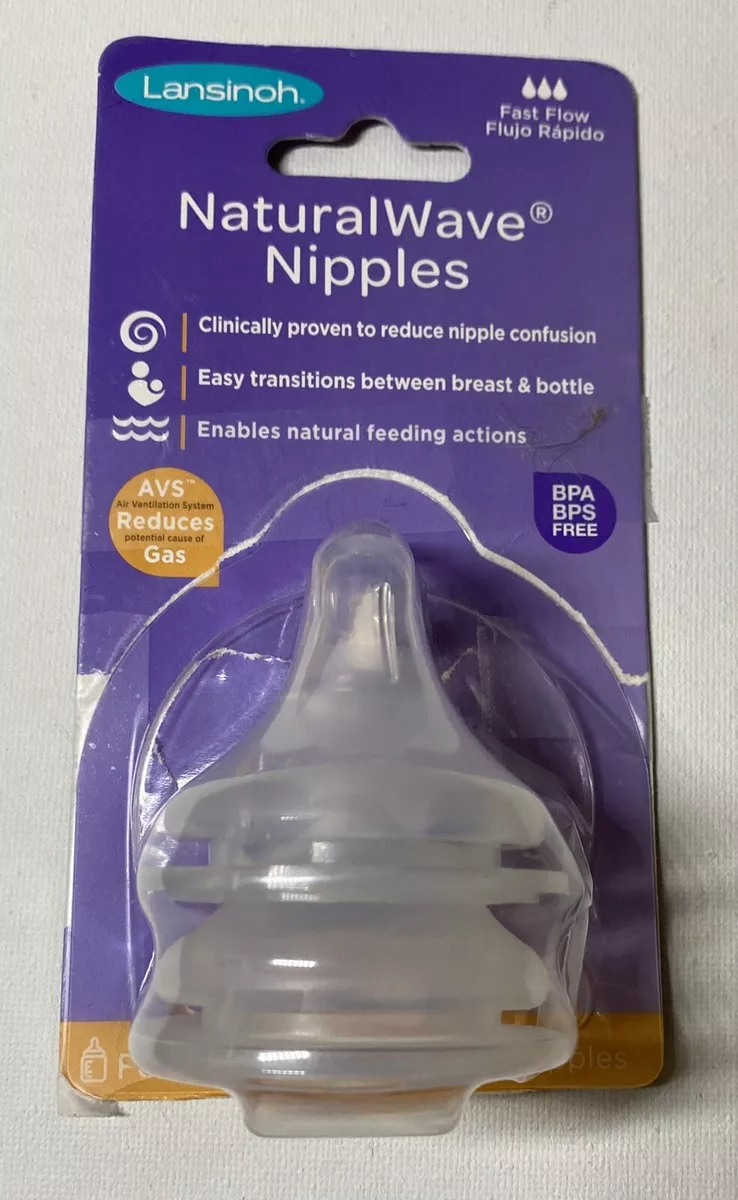 Lansinoh mOmma NaturalWave Nipples, Slow-Flow - 2 count