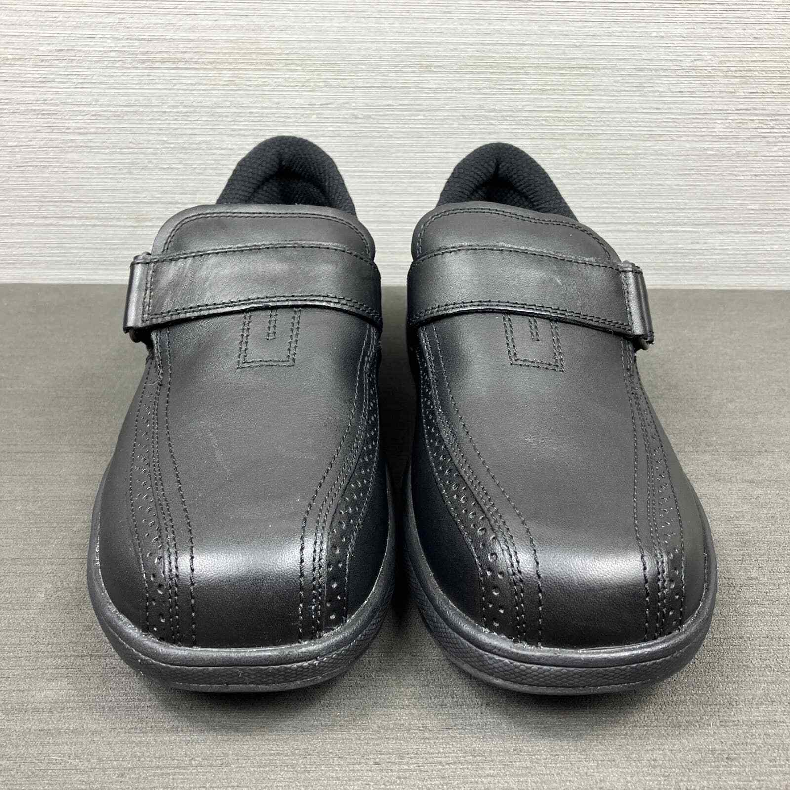Orthofeet 585 Lincoln Center Mens Size 9 2E Wide Black Leather Loafer