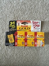 Four New Rolls Kodak Gold Film 35mm Color Print 100 EXPIRED May 2002