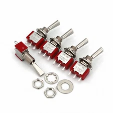 5Pcs SH T8013-UHB 3Pin Flat Handle ON-ON 2Position SPDT Mini Toggle Switch