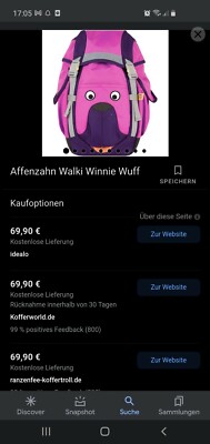Affenzahn WALKI Winnie Wuff Kinderrucksack Kindergarten Schule Rucksack ergobag