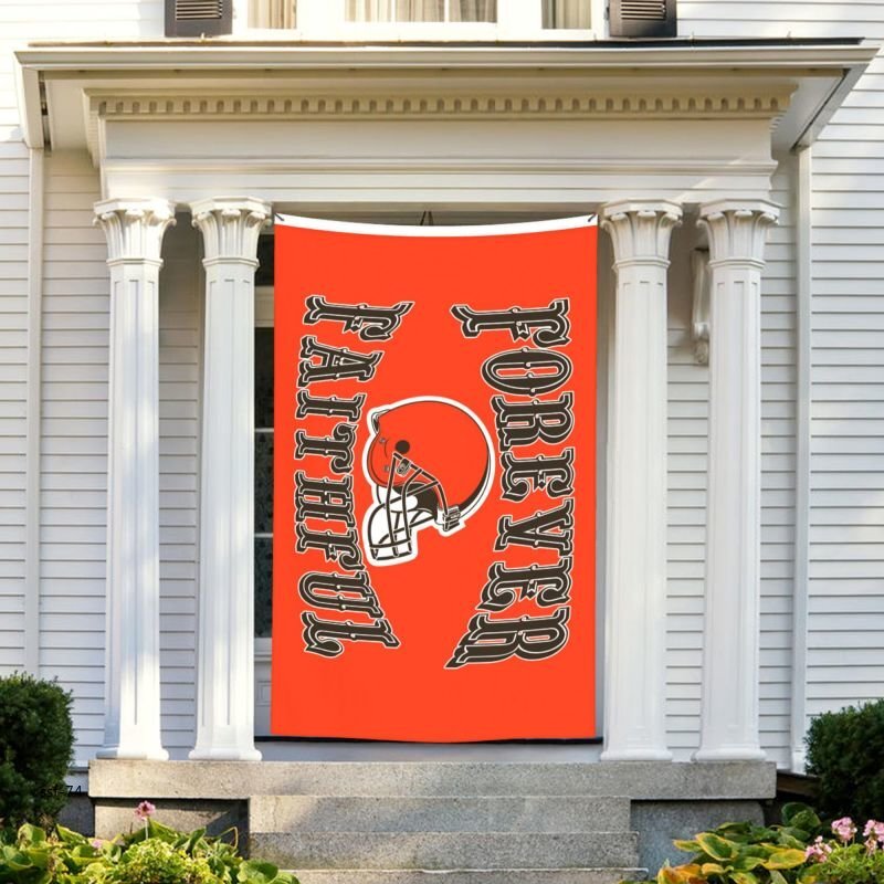 Forever Faithful Cleveland Browns Fans Flag Banner Decorative Flags