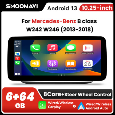 2012-2018 Mercedes Benz B-Klasse W242 W246 Autoradio Android 14 64G Radio 4G SWC