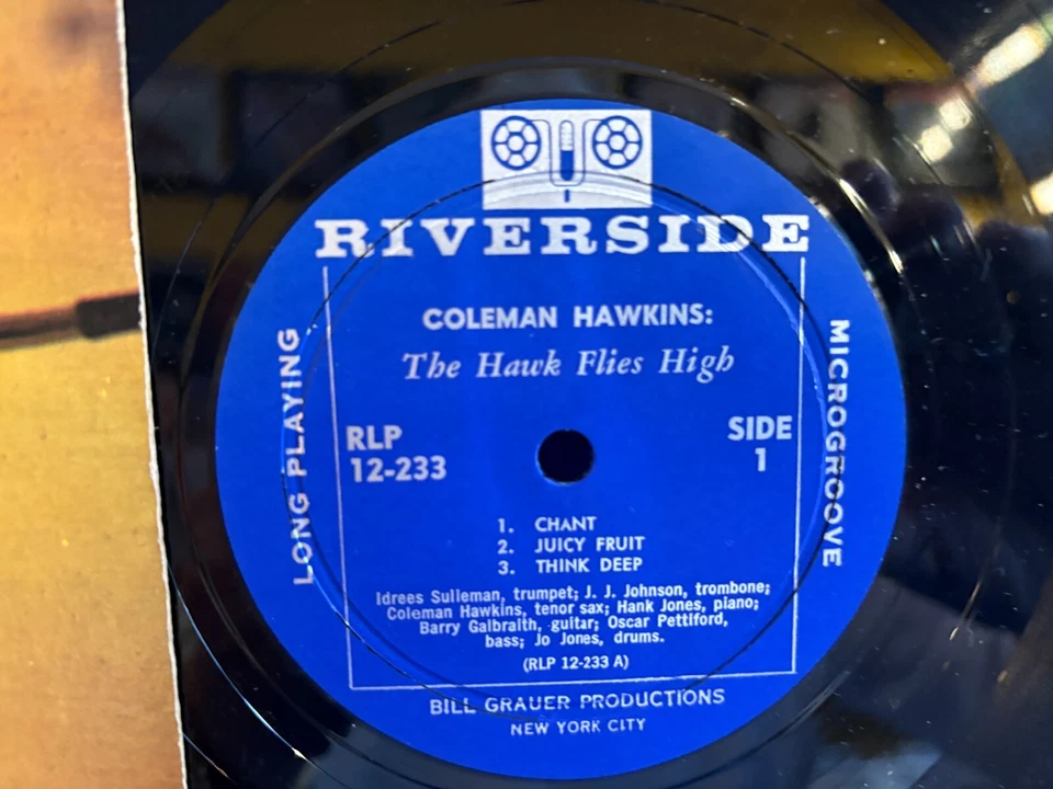 COLEMAN HAWKINS FLIES HIGH RIVERSIDE RLP 12233 DG. 1959 USA LP EXC - Photo 2/4