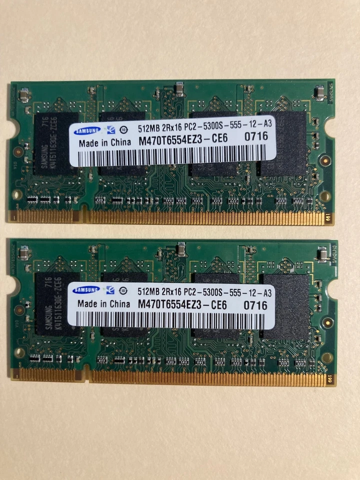 5X 512MB PC2-5300S laptop RAM memory modules ***TESTED*** - Image 3 of 4