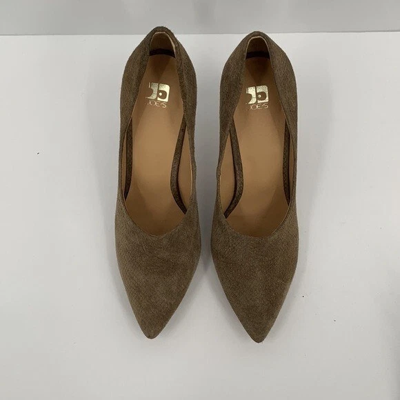 Joes замшевые туфли-лодочки текстурированный серо-коричневый коричневый каблук stiletto женщин 9 - Изображение 4 из 4