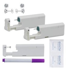 2Pcs Ear Piercing Kit Automatic Ear Piercing Gun Disposable Aseptic Household...
