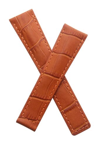 20/16 mm TAN CROCODILE STYLE LEATHER WATCH STRAP BAND to fit TAG Heuer MONZA - 第 1/1 張圖片