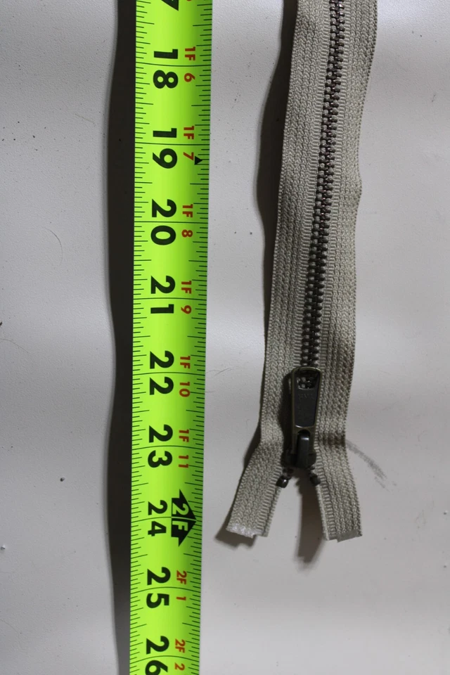 Cremalleras de 24"" de colección YKK 7 dientes de metal de latón antiguo bronceado para alta resistencia hechas en EE. UU. Foto 3 de 4