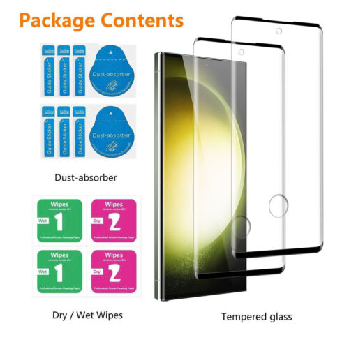 For Samsung S25 S23 S22 S21 S20 Note20 Ultra S10 Tempered Glass Screen Protector - Picture 2 of 15
