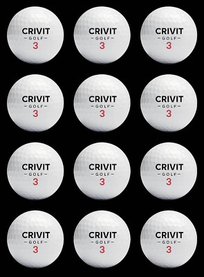 12x CRIVIT  Golfball / Golfbälle / Golf Bälle Profi Übungsbälle Übungsball UGSA