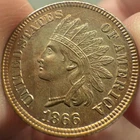 1866 INDIAN HEAD CENT, Uncirculated, Scarce In High Grade, Beautiful Coin!!