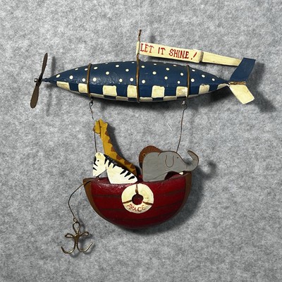 Old Modern Handicrafts Steampunk Airship Ornament Christmas Ornament Tree Decor