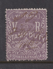 Victoria 1879 35/- STAMP DUTY - Revenue- wmk V/ upright -VFU