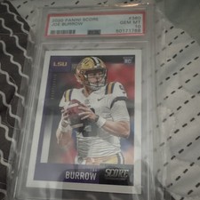 PANINI SCORE 2020 Joe Burrow Rookie #360 PSA 10 LSU Tigers Football Card. rookie card picture