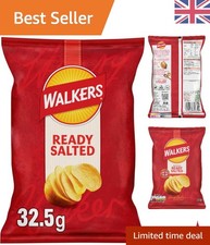 Ready Salted Crisps 32.5g - Ideal Snack Box of 32 Vegetarian Potato Chips