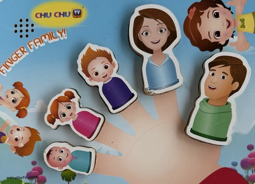 ChuChu TV Finger Family Wooden Peg Puzzle Sound Board w/ 5 Pieces MPN 98501