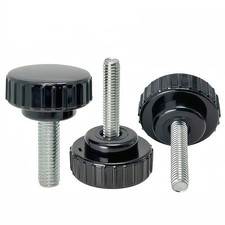 Knurled Thumb Screws Hand Grip Knob Bolts M6 M8 M10 Plastic Round Head Dia 30mm