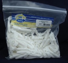 Haw River HR Tackle 4901 Sickle Tail Grub 4" Color White 100CT