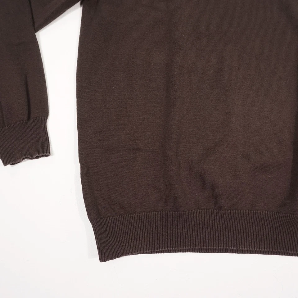 Abercrombie & Fitch Herren Pullover Gr. L Braun Baumwolle V-Ausschnitt Feinstric - Bild 3 von 4