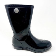    UGG Black Rain Boots Sienna Shiny Women  s Size 7 Style  BG1014452   