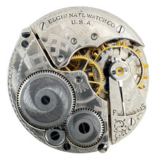 Antique 16s 1914 Elgin 7 Jewel Mechanical Pocket Watch Movement 291 USA