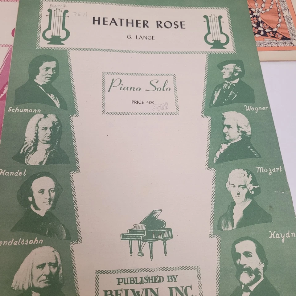 Lote de 10 Partituras de Piano Vintage Tarantela Veneciana en Crepúsculo Foto 2 de 4