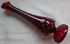 FENTON~MINT+PERF"RUBY RED"HOBNAIL"8"VASE~70s~VINTAGE~GLASS+A$4 SHP SPEC