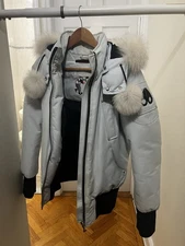 Authentic Women’s Moose Knuckles Debbie Shearling Jacket Medium White Bomber