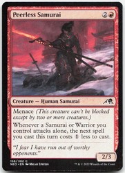 Peerless Samurai #156 Kamigawa: Neon Dynasty NEO Common