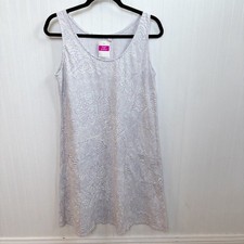 Fresh Produce 21953 White Tides Sleeveless Drape Dress Women  s Size Medium NEW