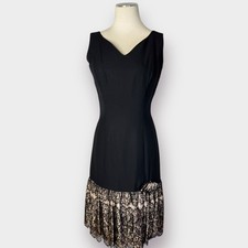 60s Miss Melinda Black Party Dress Size S