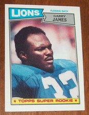 1987 Topps Detroit Lions Super Rookie Garry James Card-320. rookie card picture